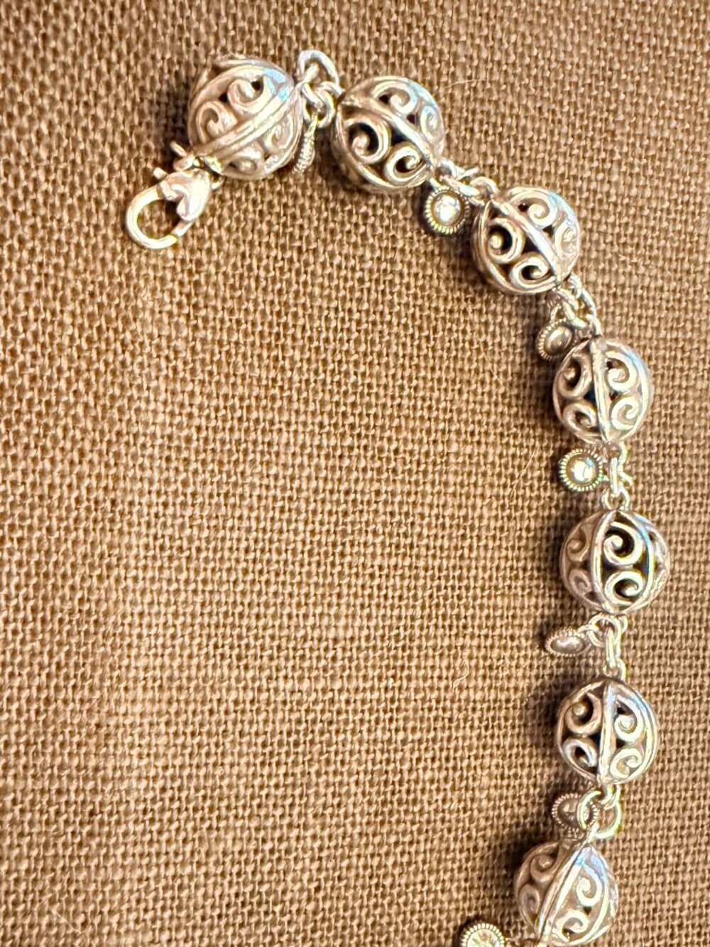 Brighton Crystal Ball Filigree Bracelet